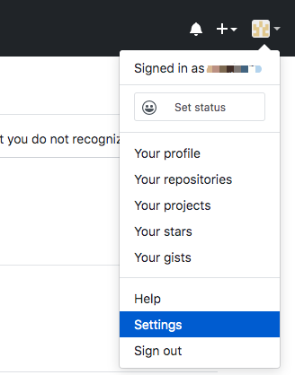 点击头像选择Settings